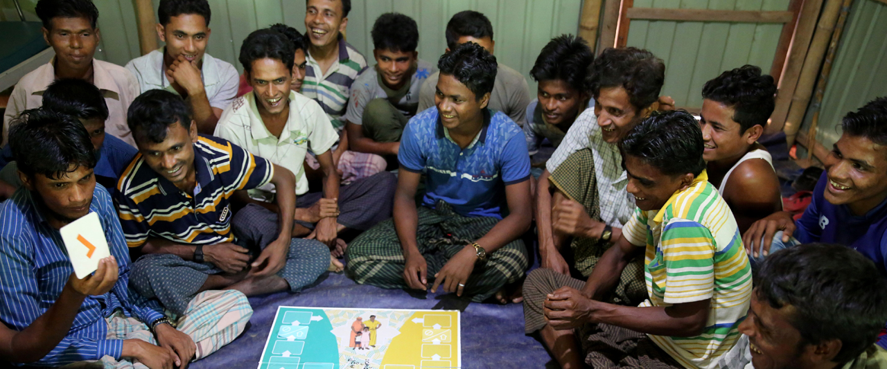 Learning through playing: ‘Kele-Kele Shiki’ board game helps normalize family planning for Rohingya refugees
