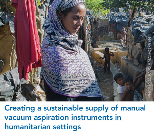 Card: Creating a sustainable supply of manual vacuum aspiration instruments in humanitarian settings