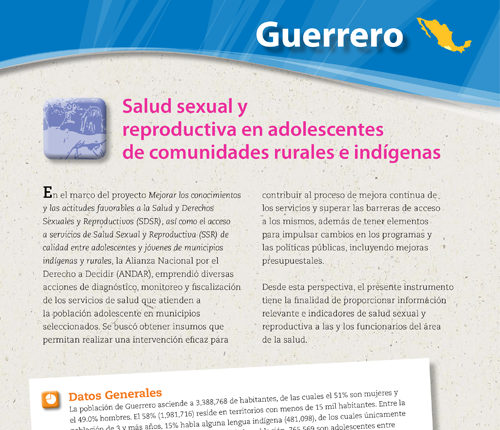 Salud Sexual y Reproductiva Adolescentes de Comunidades Rurales e Indigenas