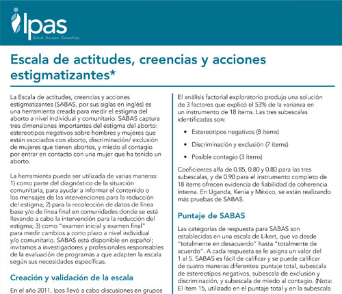 Escala De Actitudes Creencias Y Acciones Estigmatizantes