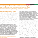 Preventing unsafe abortion at the community level: Using mystery clients to explore misoprostol purchases between women and pharmacy workers in Zambia