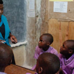 A midwife presents at a SRHR workshop to students at Secondary School in Kampala, Uganda.