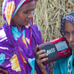 Women listening to a radio talk show about SRHR