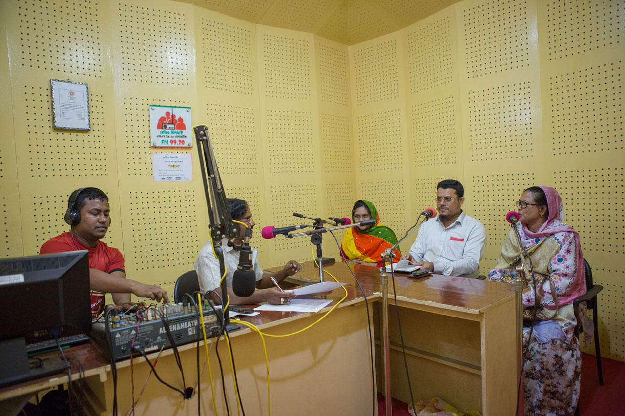 A live radio talk show in progress.