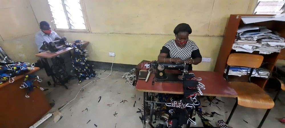 Making masks for refugees in Kakuma