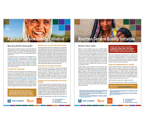 Abortion Service Quality Initiative factsheets Abortion Service Quality Initiative factsheets