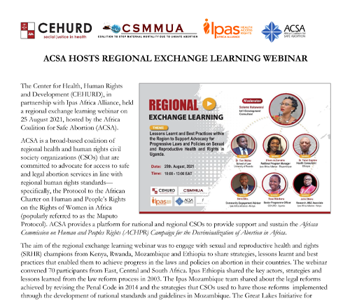 AAE21-B-ACSA hosts the regional exchange learning webinar
