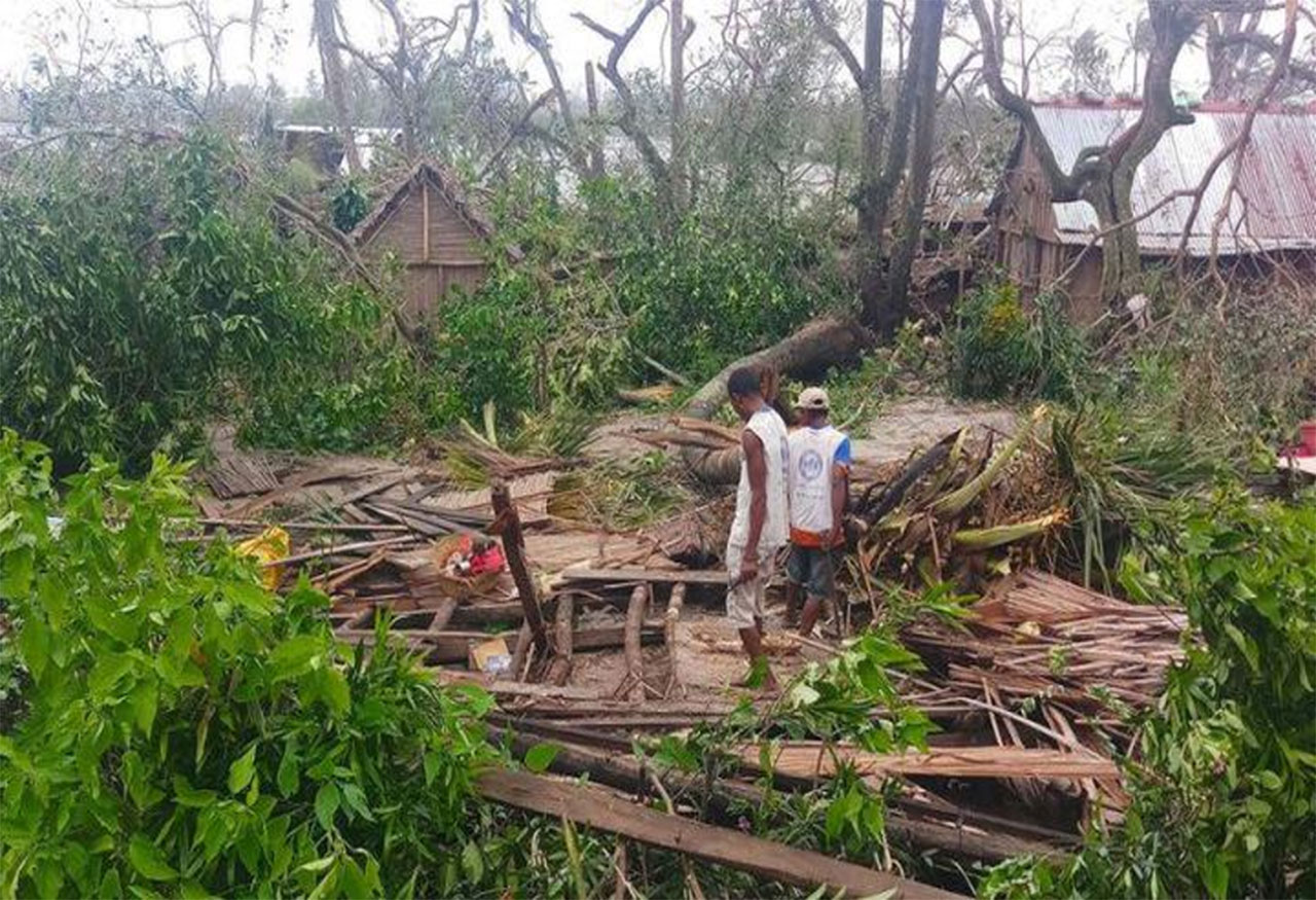 Damage caused by Cyclone Ana in Chikwawa, Milawi