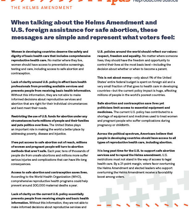 Key Messages on the Harms of the Helms Amendment and the Case for Repeal