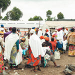 IDP women at mobile health clinic.