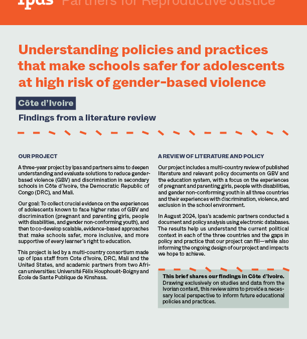 Making schools safer for youth at risk of gender-based violence