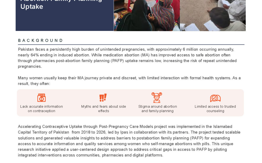 Engaging Communities to Improve Post Medication Abortion Family Planning Uptake